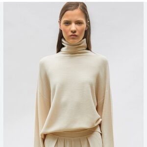 Molli Natural Stand Up Collar Sweater